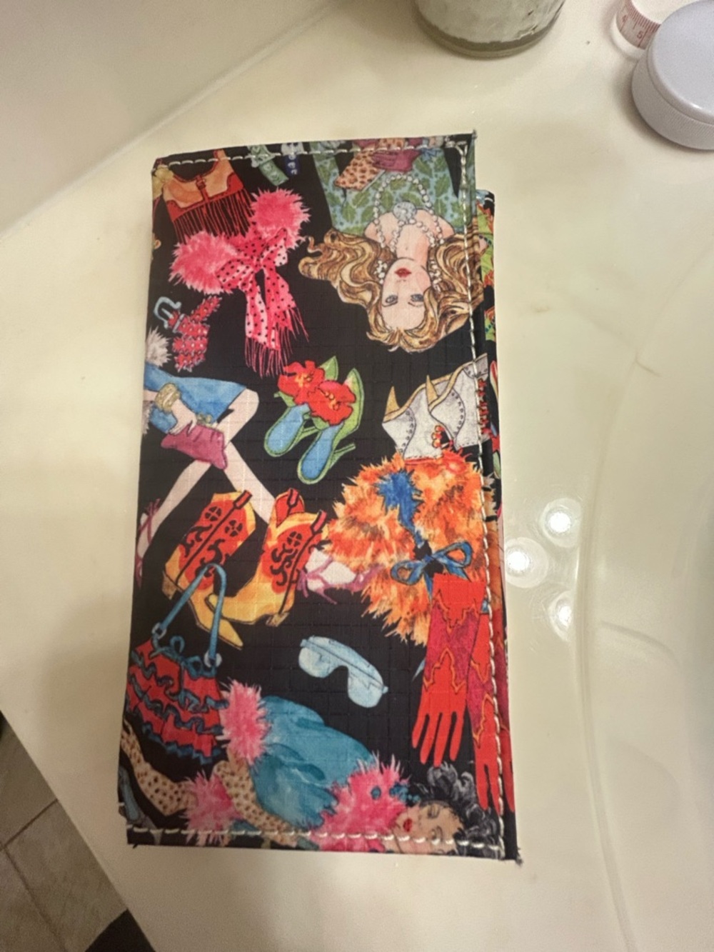 Sydney Love Black Multicolor Illustrated Fashion Wallet NWOT